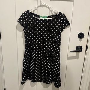 Black polkadot dress